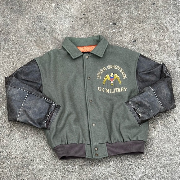 Vintage USA Military Air Force Men’s Flight Wool Bomber Jacket Size Medium - Picture 2 of 13